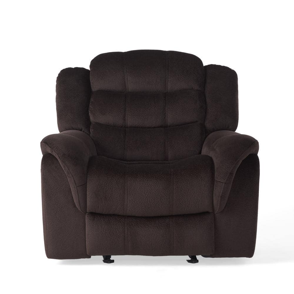 Noble House Hawthorne 39 in. Chocolate Polyester 3 Position Recliner, Brown -  7154