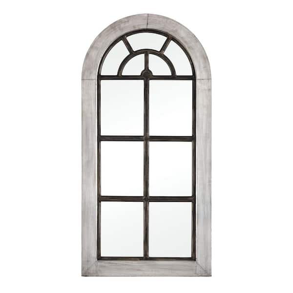 Unbranded Terra Vista 25 in. W x 50 in. H Glass Antique Silver Wall Mirror
