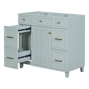 35.6 in. W x 17.8 in. D x 33 in. H Bathroom Green Linen Cabinet