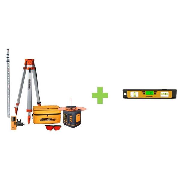 Johnson Self-Leveling Rotary Laser System with "FREE" Digital Torpedo Level