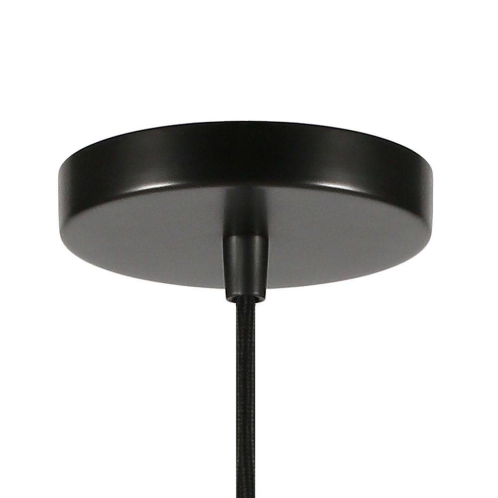 17" Blackened Bronze Industrial Pendant Light with Metal Shade