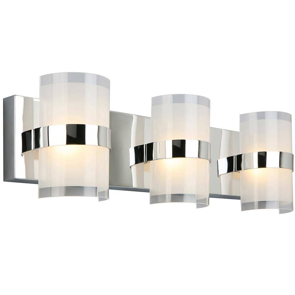 Design House Haswell 24-Watt Polished Chrome Integrated LED Bath Light 577783 - The Home Depot