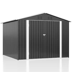 8 ft. W x 8 ft. D Metal Outdoor Storage Shed with Lockable Doors and Vents (64 sq. ft.)