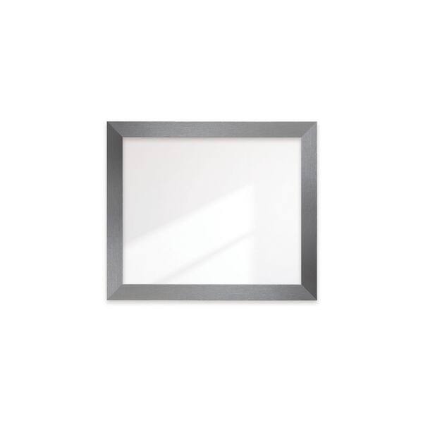 BrandtWorks Dark Gray Textured Framed Wide Wall Mirror 34 in. W x 40 in. H