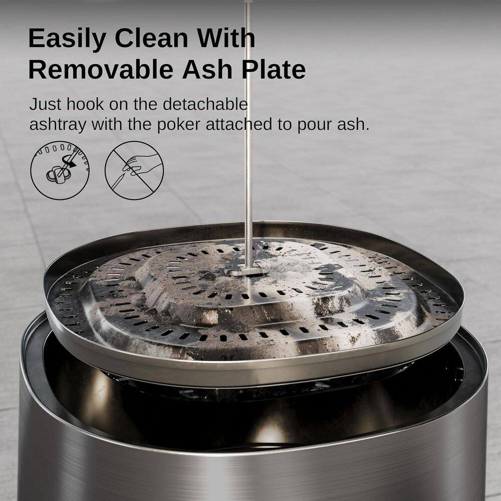 East Oak 21" Stainless Steel Smokeless Outdoor Fire Pit