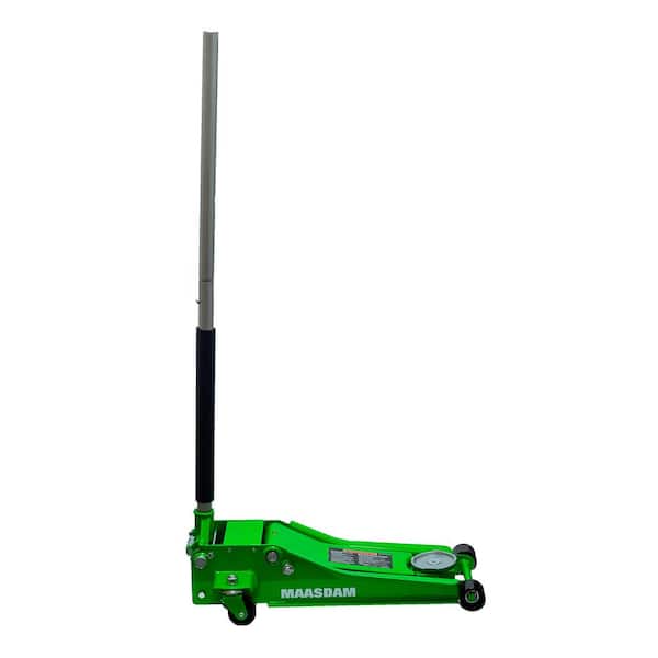 Maasdam 3-Ton Low Profile Car Jack with Quick Lift in Green
