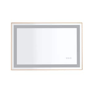 36 in. W x 24 in. H Rectangular Frameless Anti-Fog Wall Mount LED Bathroom Vanity Mirror