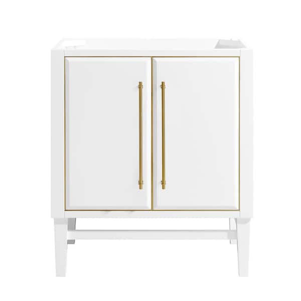 Avanity Mason 30 in. Bath Vanity Cabinet Only in White with Gold Trim