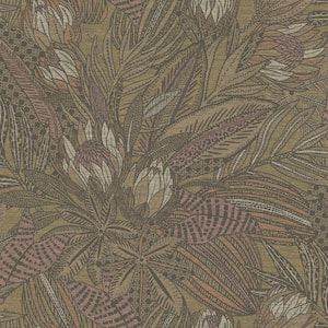 Susara Floral Ochre Textured Eco-Foam Wallpaper
