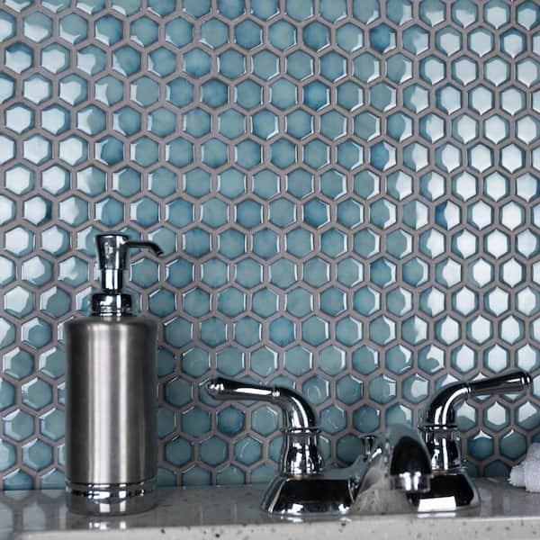 Merola Tile Hudson 1 in. Hex Marine 11-7/8 in. x 13-1/4 in