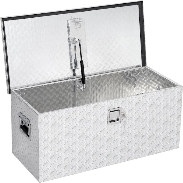 36" x 15" x 15" Heavy Duty Aluminum Diamond Plate Tool Box, Pick Up Truck RV Trailer Toolbox