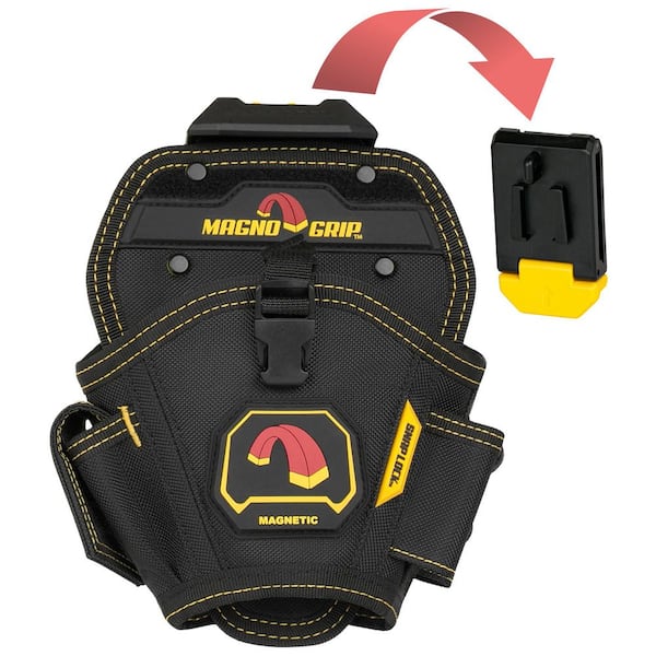 Snap Lock Drill Tool Holster Left/Right Handed Design with Magnetic Storage