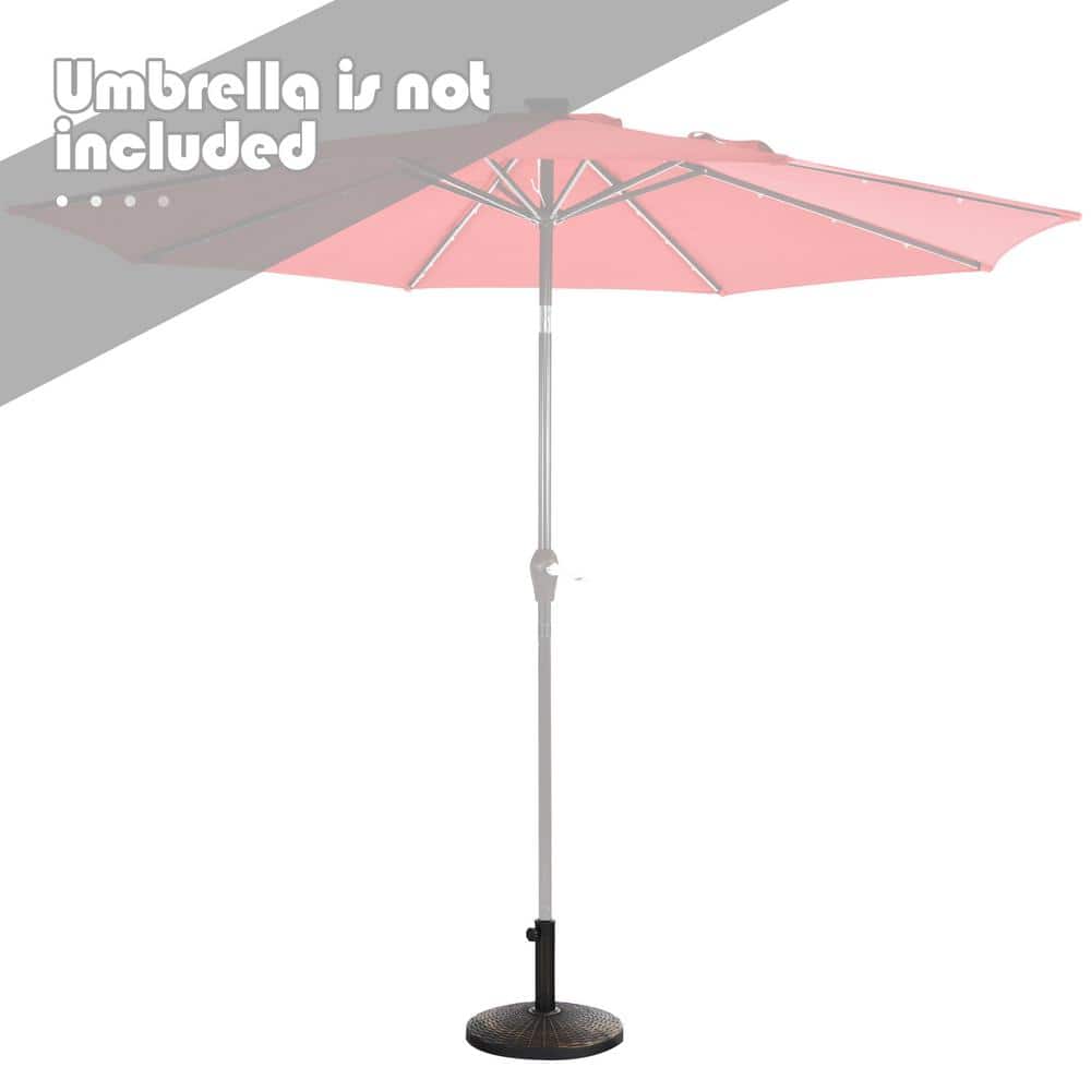 Bronze Heavy-Duty Resin Patio Umbrella Base Stand