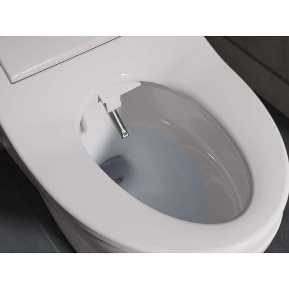White Round Heated Bidet Toilet Seat with Remote Control
