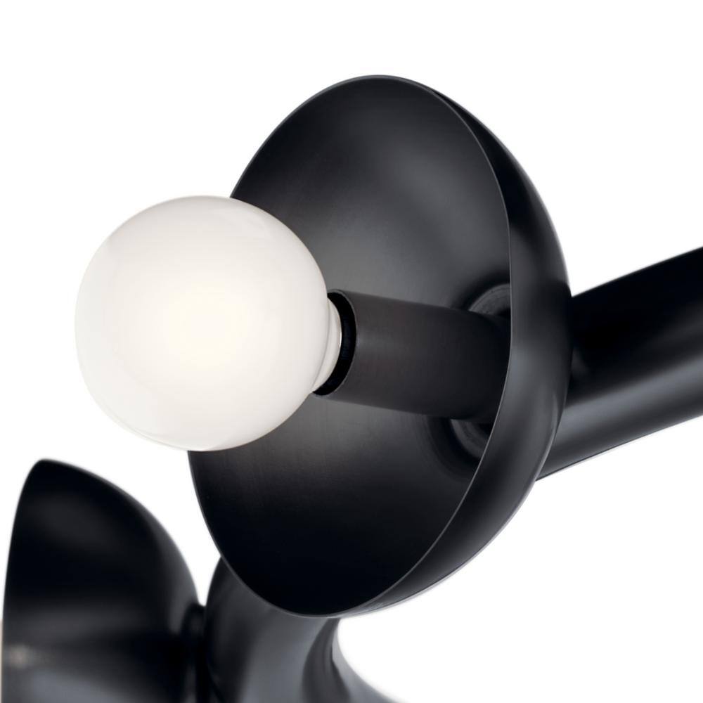 Palta 34.5 Inch Black Steel 9-Light Chandelier