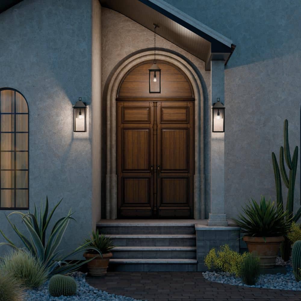 Prin 22 in. 1-Light Olde Bronze Updated Traditional Porch, Patio, Garage Outdoor Wall Light with Clear Glass price history on PriceWatchPro