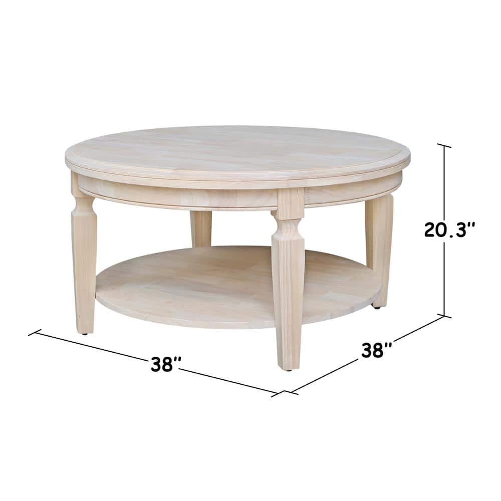 Vista 42" Round Natural Wood Coffee Table