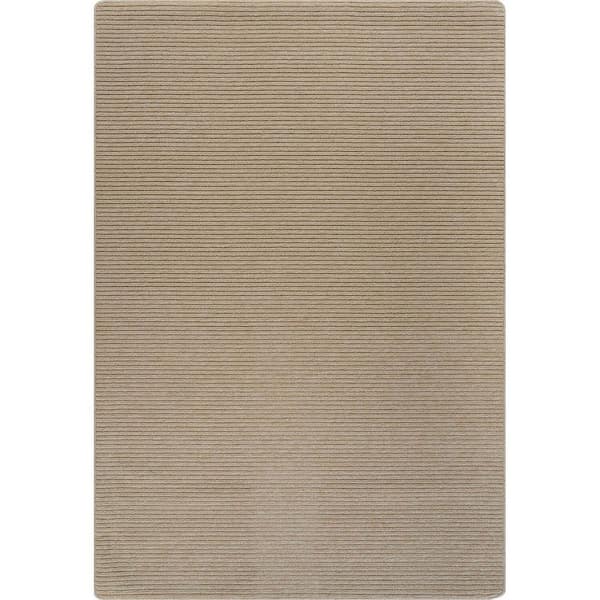 Oasis Non-Slip Beige 3 ft. x 5 ft. Solid Indoor Area Rug