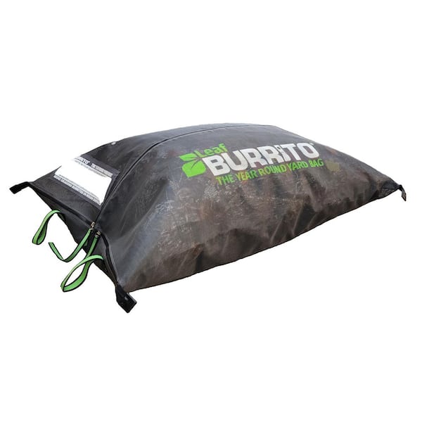 Leaf Collecting Tool 5 ft. CITY-STYLE Leaf Burrito Reusable Mesh and Zippered Yard Debris Bag with Handles, Opens Flat
