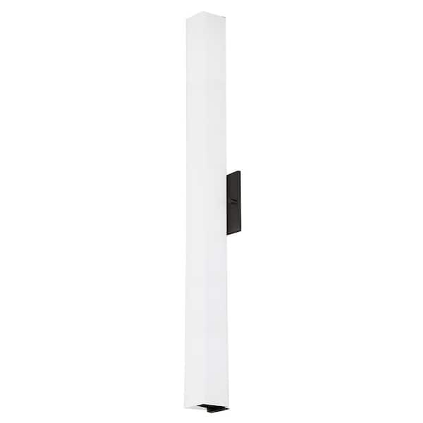 KUZCO Melville 32 in. 1-Light 41-Watt Black Integrated LED Wall Sconce