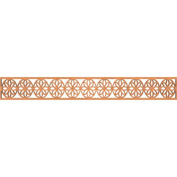 Ekena Millwork Blume Fretwork 0.375 in. D x 46.5 in. W x 6 in. L Cherry Wood Panel Moulding