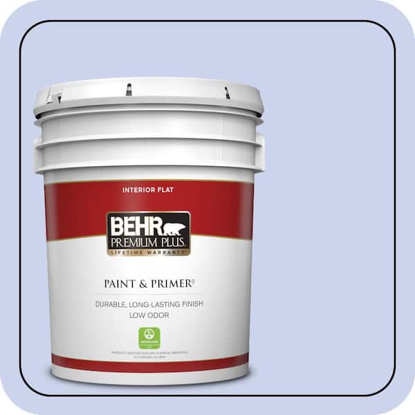 BEHR PREMIUM PLUS 5 gal. #P540-2 Garden Fairy Flat Low Odor Interior Paint & Primer