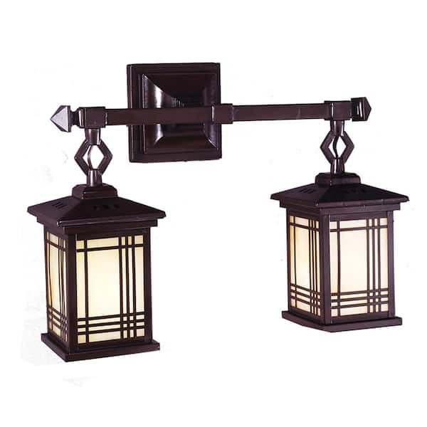 Springdale Lighting Avery Lantern 2-Light Antique Bronze Wall Sconce