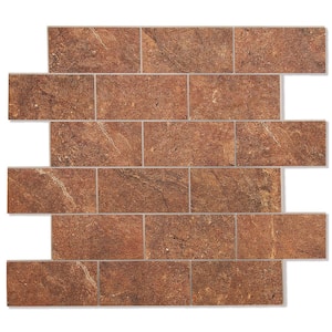 Subway Collection Amber Sandstone 12 in. x 12 in. PVC Peel and Stick Tile (5 sq. ft./5-Sheets)