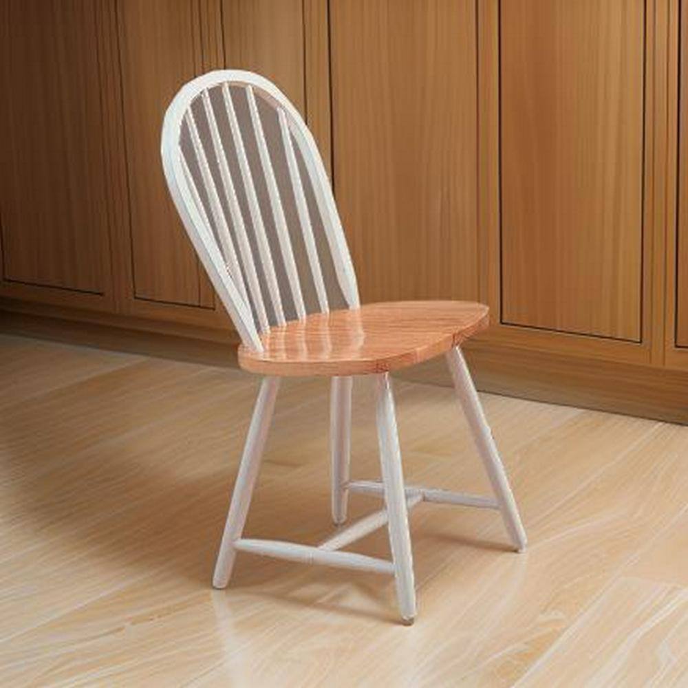 Windsor White High Slat Wood Side Chair