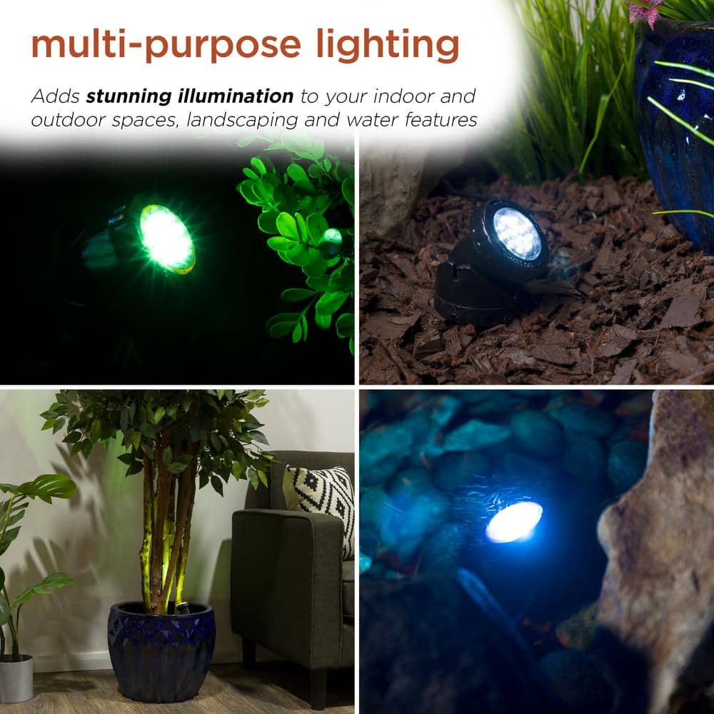 White Submersible LED Landscape Light with Photocell & Transformer