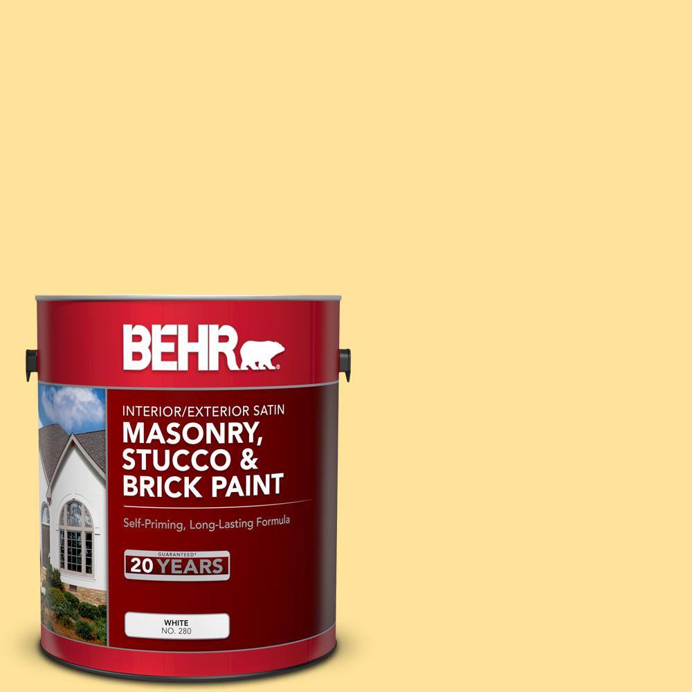 1 gal. #P290-3 Roasted Corn Satin Interior/Exterior Masonry, Stucco and Bri