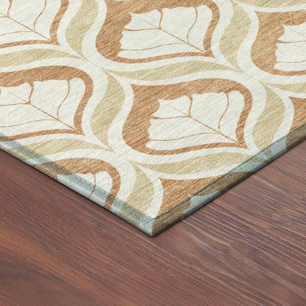 Chantille Machine Washable Indoor/Outdoor Abstract ACN2379 Copper 2 ft. x 3 ft. Accent Rug