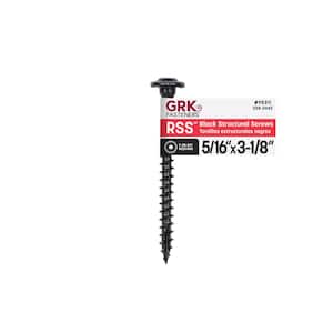 5/16 in. x 3-1/8 in. Star Drive Low Profile Washer Head RSS Black Rugged Structural Wood Screw