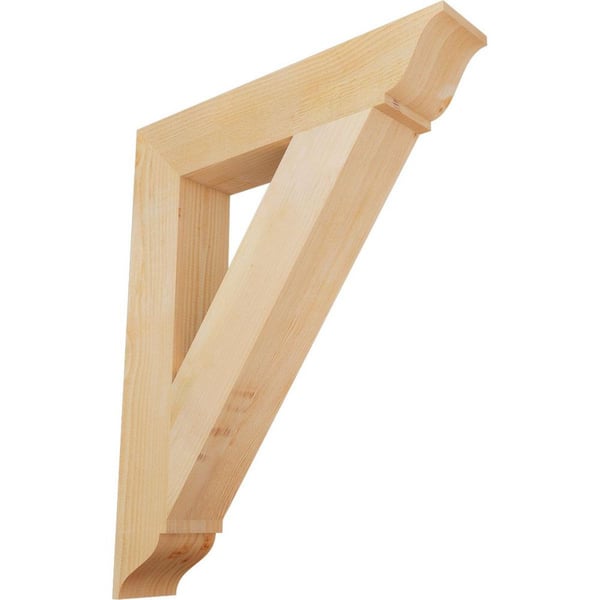 Ekena Millwork 6 in. x 40 in. x 32 in. Douglas Fir Traditional Rough Sawn Bracket