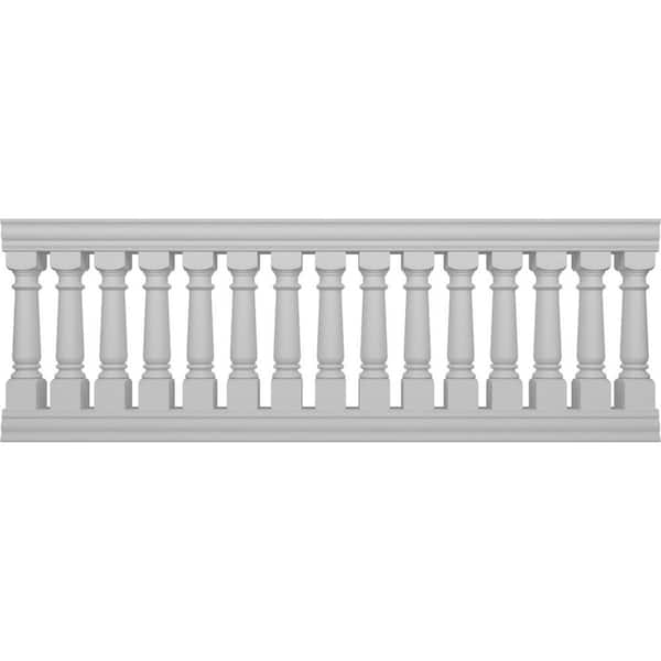 Ekena Millwork Fiberthane Wellington Balustrade 108 in. L x 40 in. H Fiberglass Railing Kit