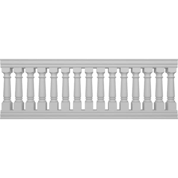 Ekena Millwork Fiberthane Wellington Balustrade 108 in. L x 40 in. H Fiberglass Railing Kit