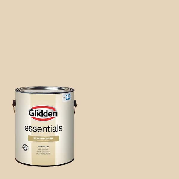 Glidden Essentials 1 gal. PPG1095-3 Almond Brittle Flat Exterior Paint