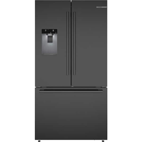 500 Series 36 in. 26 cu. ft. Smart Standard Depth French Door Refrigerator Black Stainless Steel, External Water and Ice