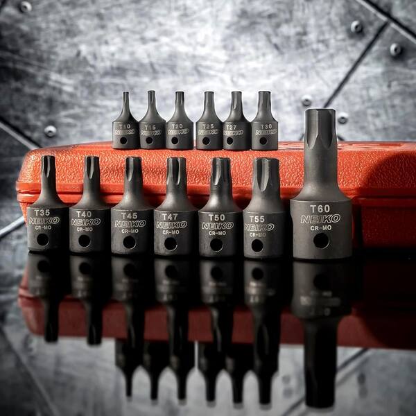 NEIKO 3/8 in. Drive Security Tamperproof Torx Bit Heavy Duty
