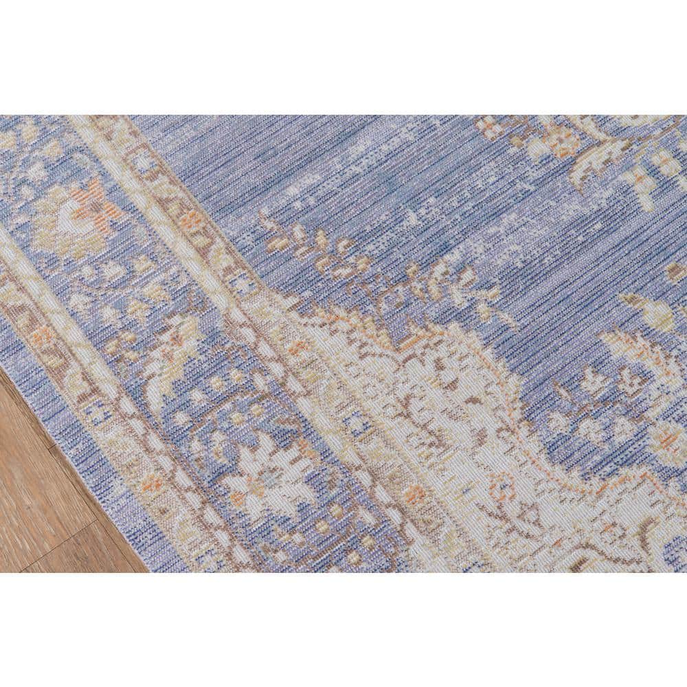 Periwinkle Braided Serenity 24"x4" Synthetic Accent Rug