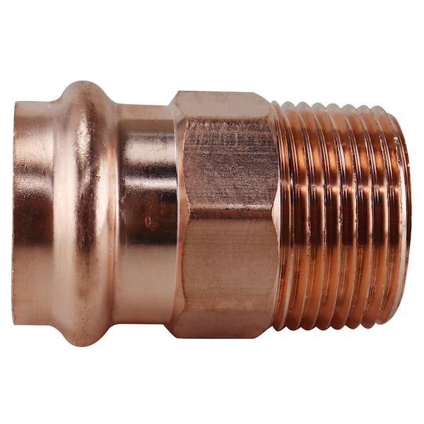 PRESSFAST 1 in. x 1 in. Copper Press x MNPT Male Adapter