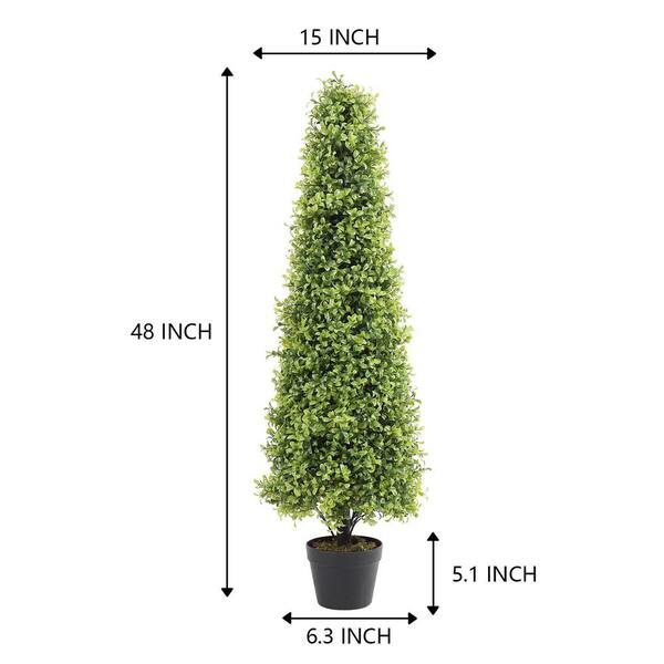4 ft. Garden Artificial Boxwood Topiary Tree, Faux Topiary