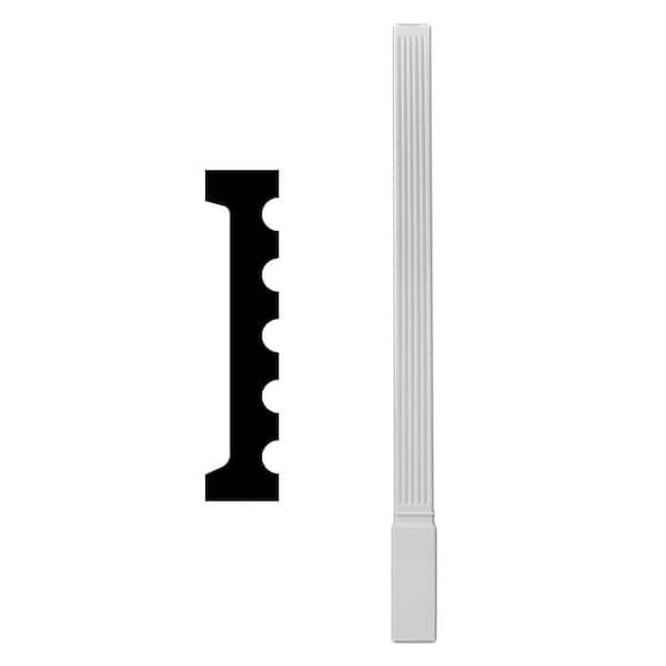 Focal Point 1-3/8 in. x 6 in. x 90 in. Primed Polyurethane Fluted Pilaster Moulding