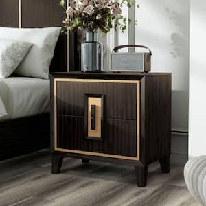 Demi Espresso 2-Drawer 27 in. Nightstand