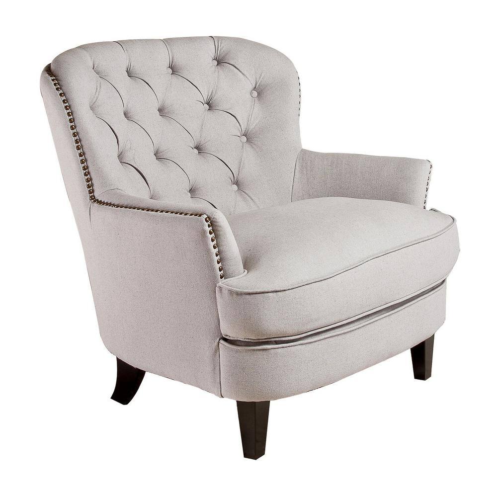 tafton dark blue fabric tufted club chair