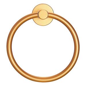 Wall-Mount Towel Ring in Brushed Gold