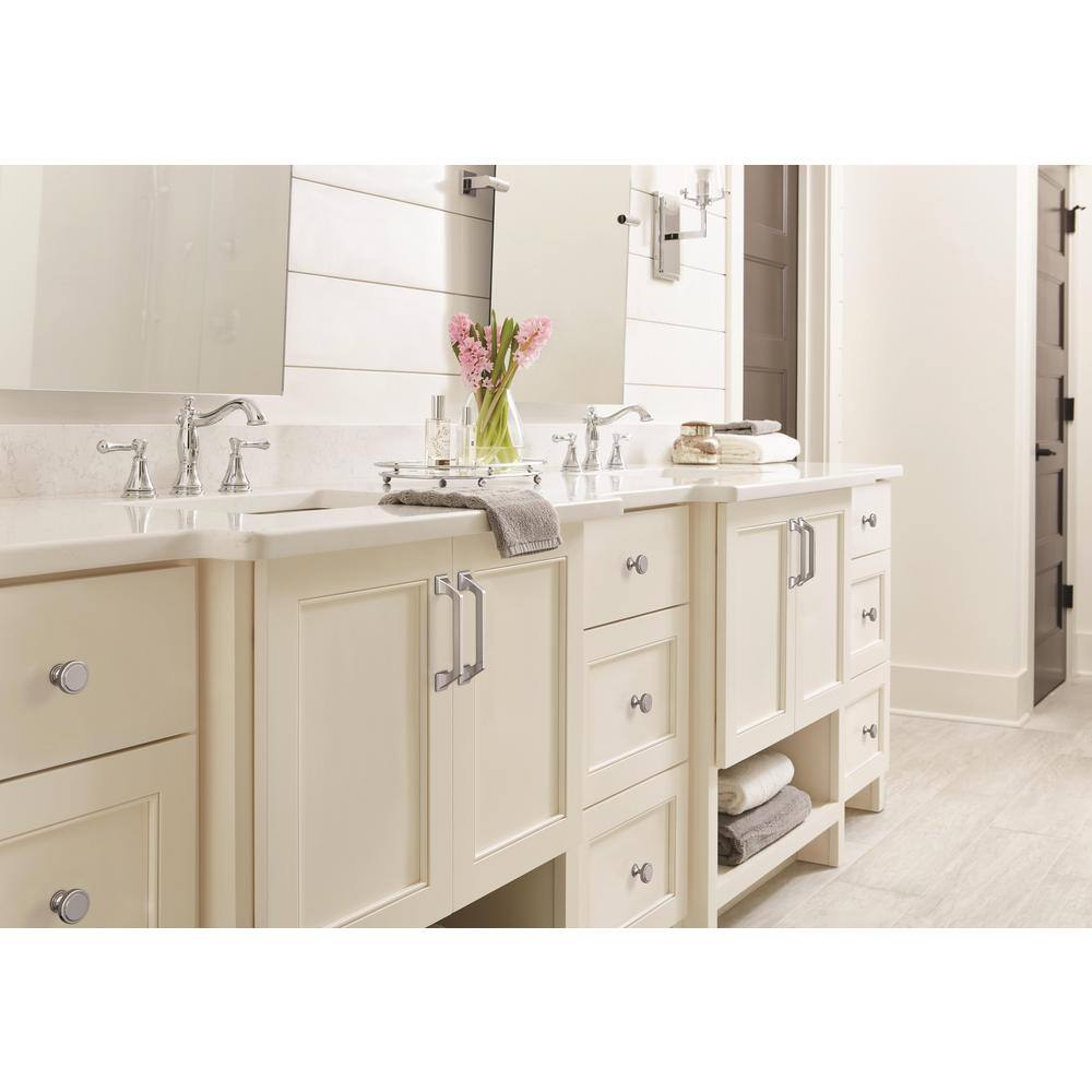 Polished Chrome Round Cabinet Knob with Mounting Hardware