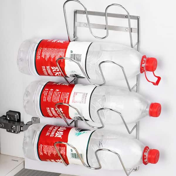 21.1 in. H x 5.5 in. W Cabinet-Hanging Stainless Steel Pot Lid Organizer for Kitchen