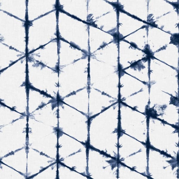 Graham & Brown Superfresco Easy Blue Indigo Tie Dye Wallpaper Sample