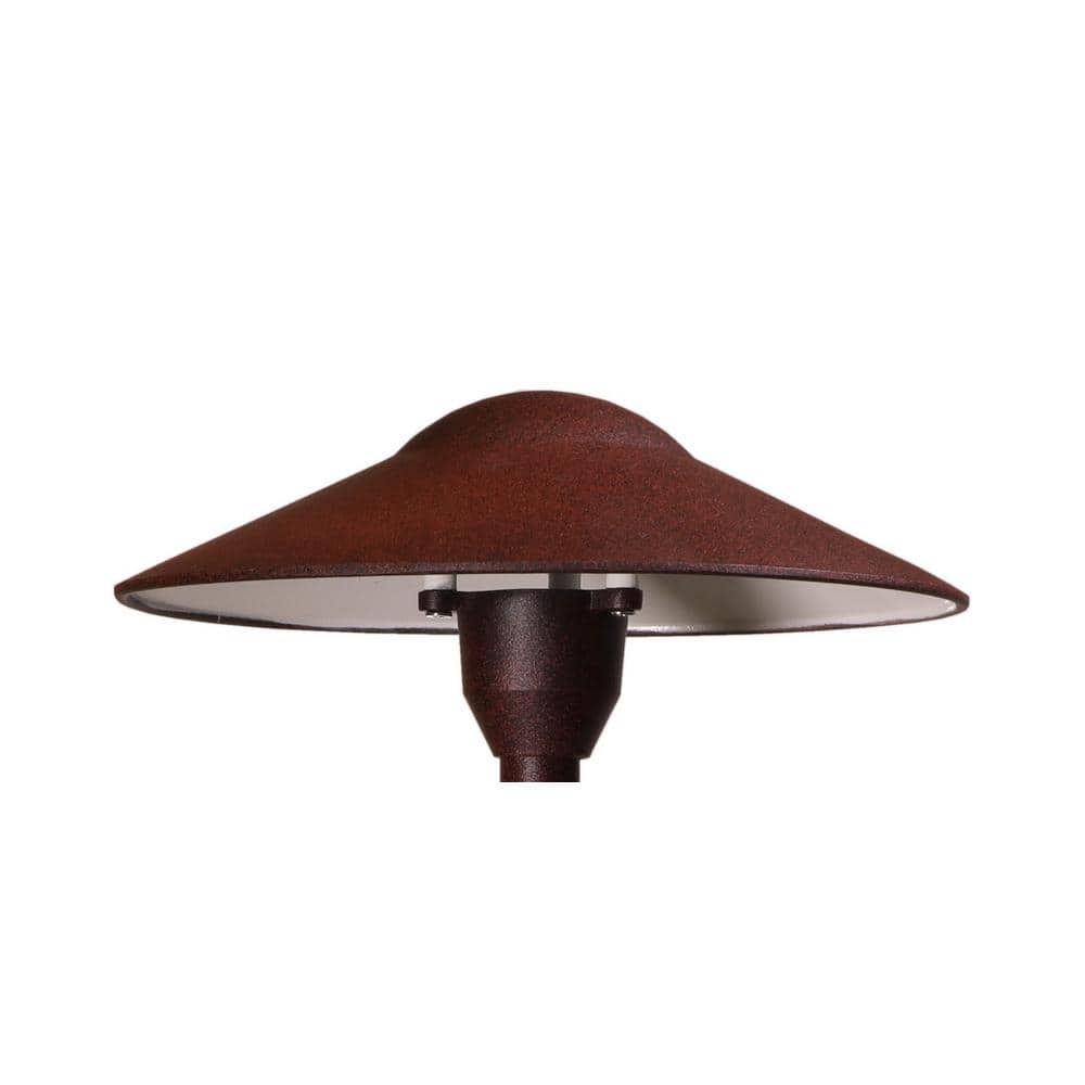 Rust Aluminum LED Mushroom Pathway Light